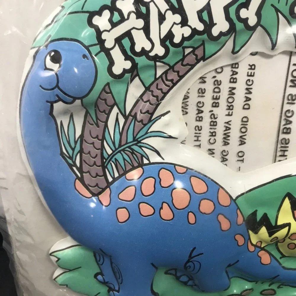 Vintage 1991 Wilton Dinosaur Family Happy Birthday Cake Topper Decoration SEALED
